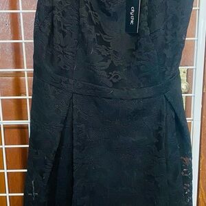 City Chic Black Lace Maxi Dress